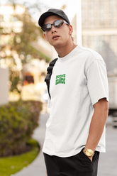 Books Over Board Unisex White Oversized T-Shirt